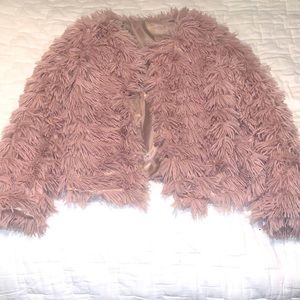 Pink blush fluffy jacket